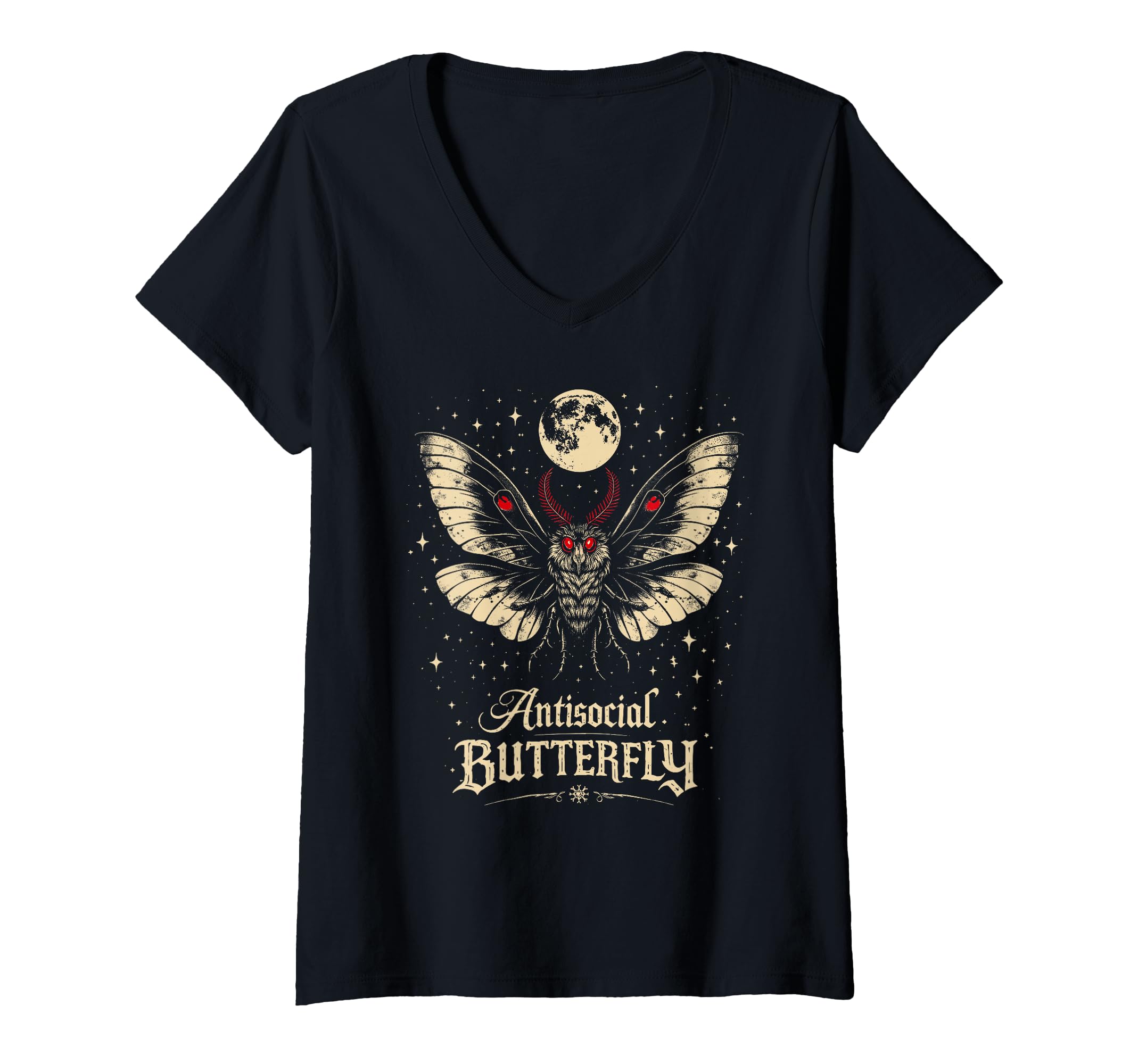 Womens Mothman Anti Social Funny T-Shirt - Fun Novelty Design Unisex - T-Shirt, Sweatshirt, Hoodie