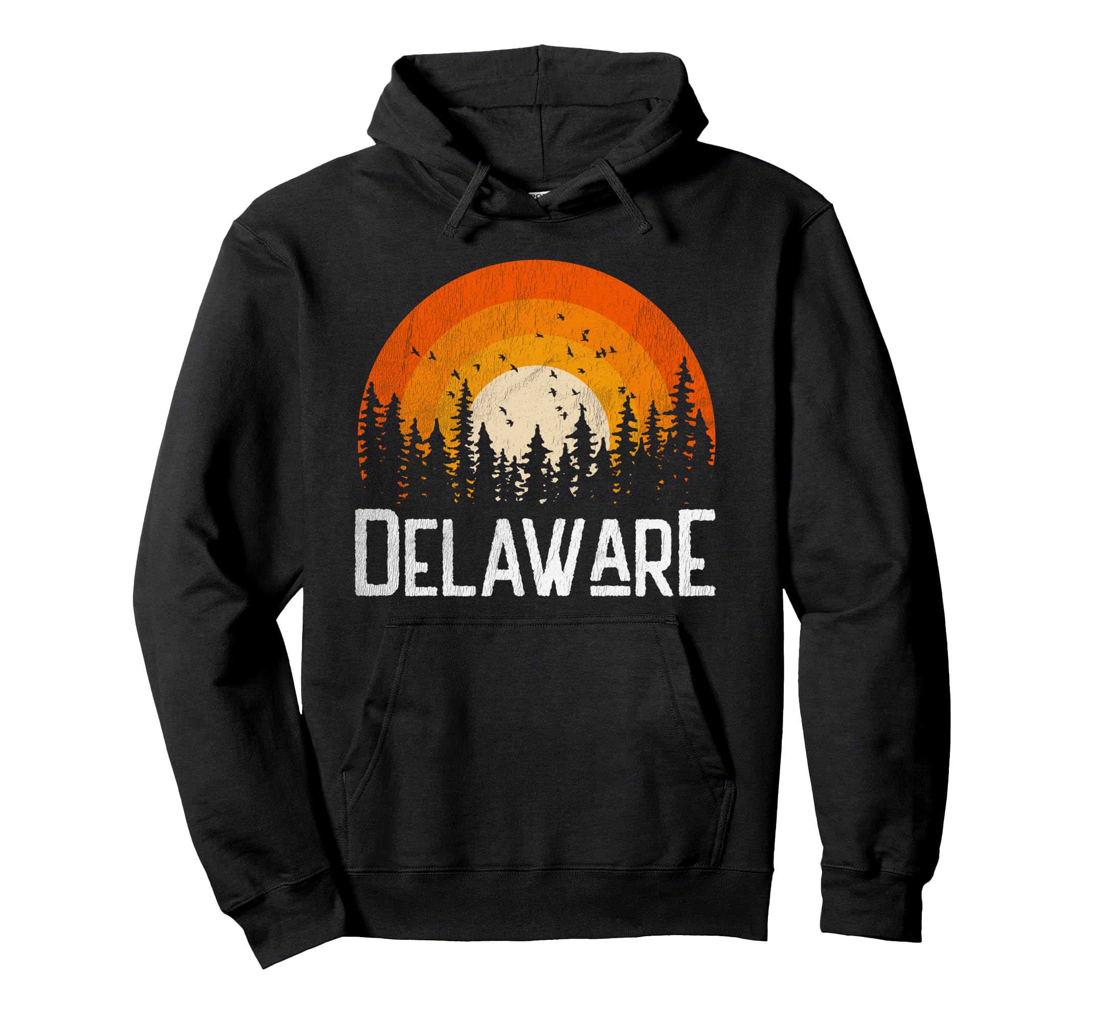 Delaware 70S 80S Hoodie - Fun Novelty Design for Adults - T-Shirt, Sweatshirt, Hoodie