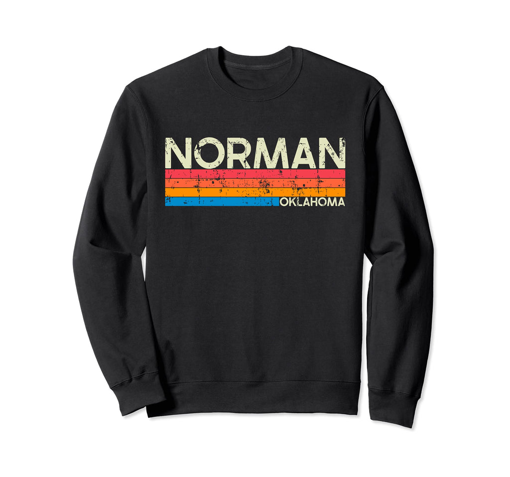 Norman Oklahoma Distressed Sweatshirt - Minimalist Print Unisex - T-Shirt, Sweatshirt, Hoodie