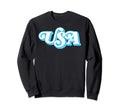 Usa Typography Patriotic 4Th July Sweatshirt - Aesthetic Graphic Unisex - T-Shirt, Sweatshirt, Hoodie