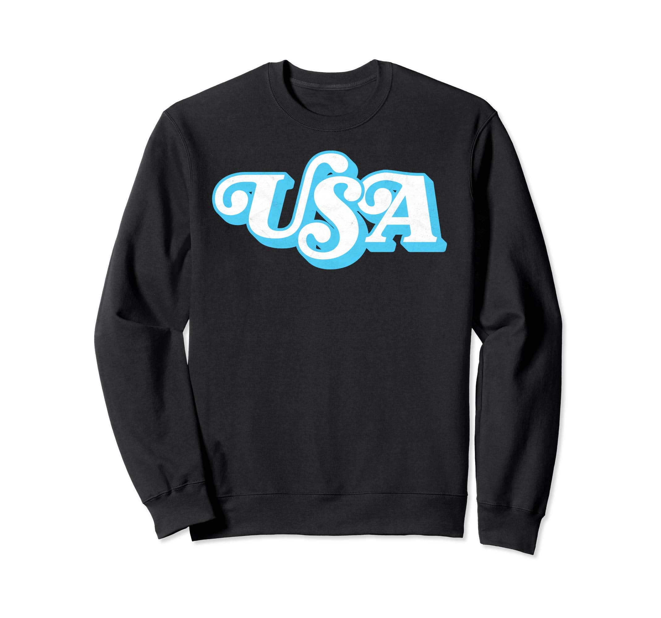Usa Typography Patriotic 4Th July Sweatshirt - Aesthetic Graphic Unisex - T-Shirt, Sweatshirt, Hoodie