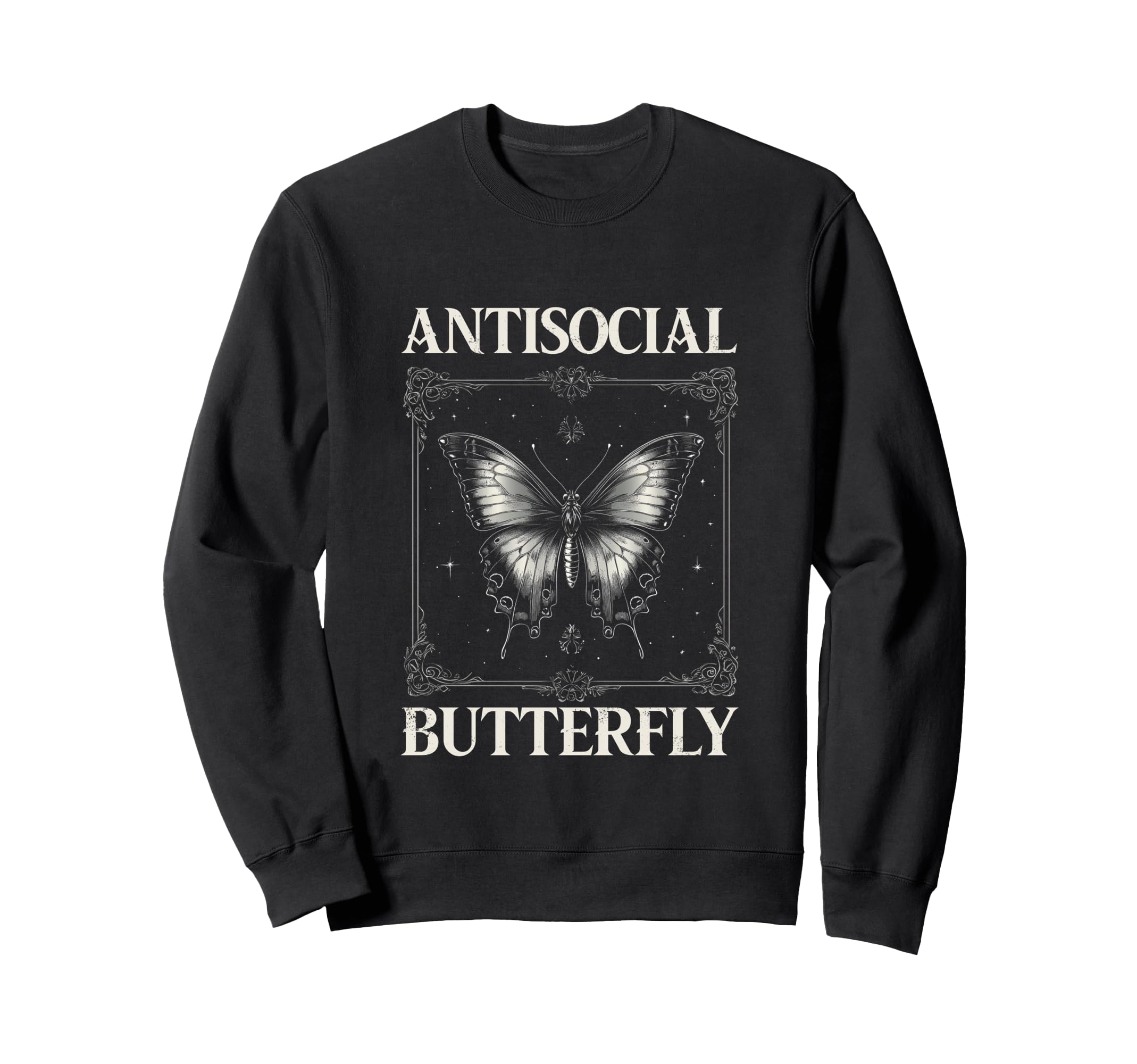 Antisocial Butterfly Gift Hoodie - Graphic Print Unisex - T-Shirt, Sweatshirt, Hoodie