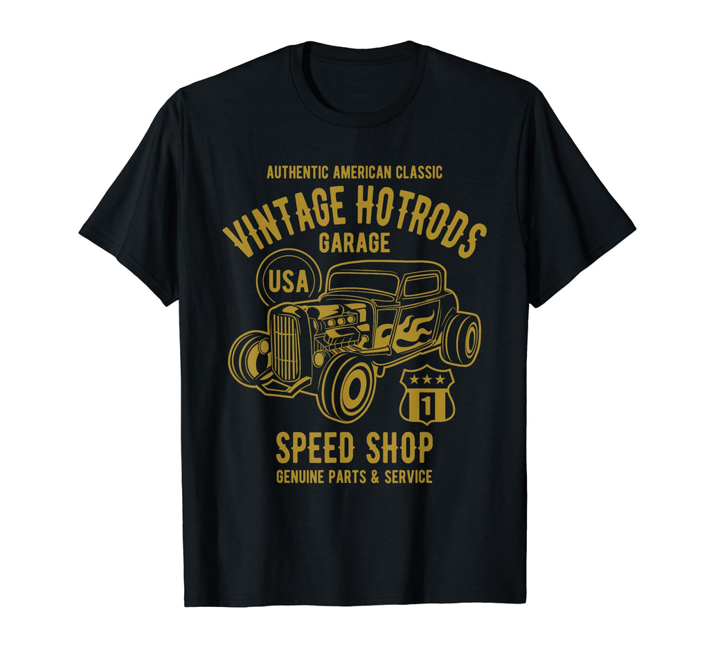 Speed Shop Hotrod Car T-Shirt - Fun Novelty Design for Adults - T-Shirt, Sweatshirt, Hoodie