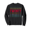 Twenty 20Th Birthday Layered Text 20 Sweatshirt - Trendy Graphic Unisex - T-Shirt, Sweatshirt, Hoodie