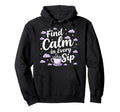Calming Mornings Mindfulness Tea Time Hoodie - Minimalist Print Men Women - T-Shirt, Sweatshirt, Hoodie