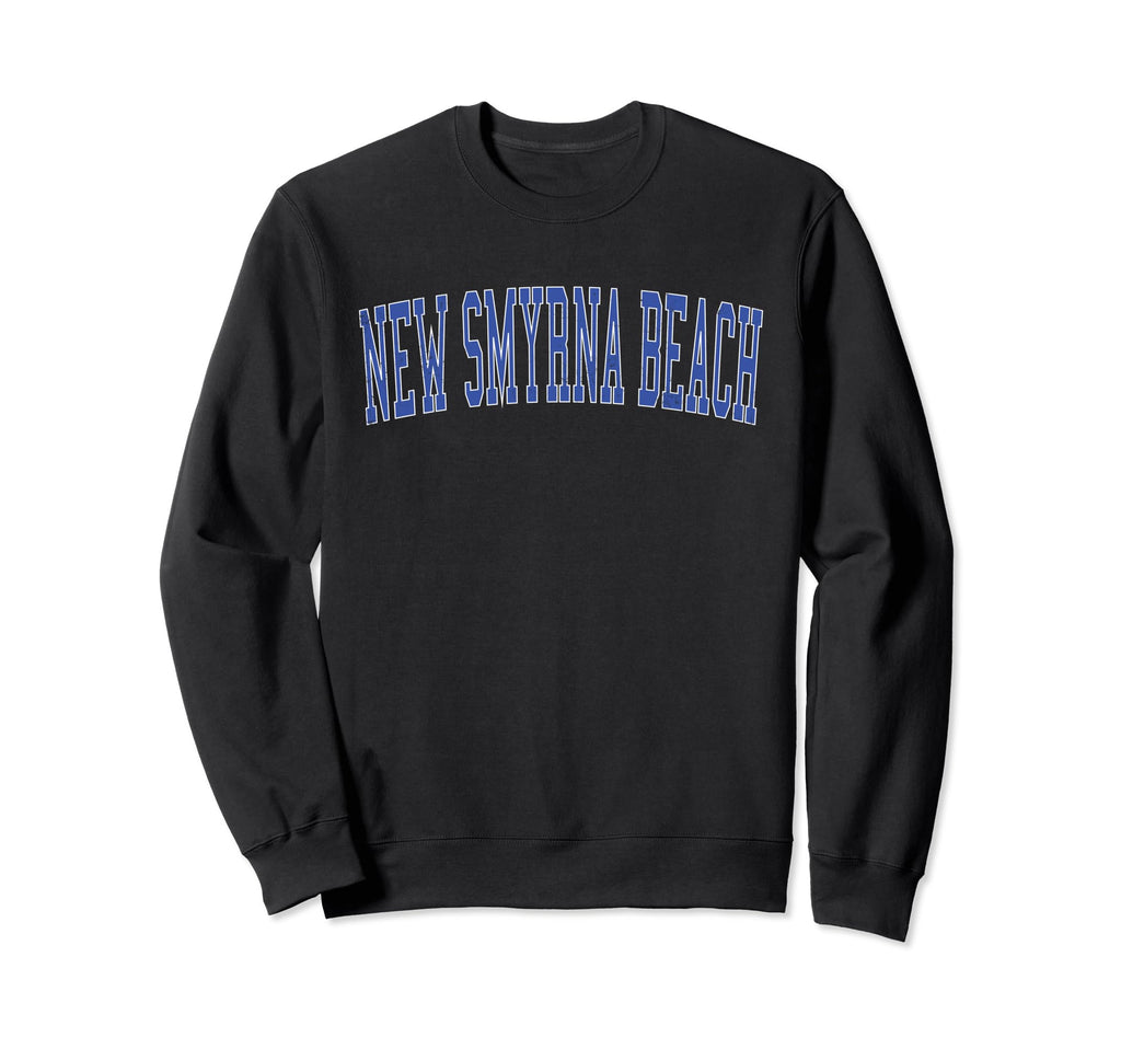 New Smyrna Beach Fl Distressed Blue Sweatshirt - Unique Graphic for Adults - T-Shirt, Sweatshirt, Hoodie