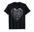 Valentines Motorcycle Engine Heart T-Shirt - Novelty Apparel Unisex - T-Shirt, Sweatshirt, Hoodie