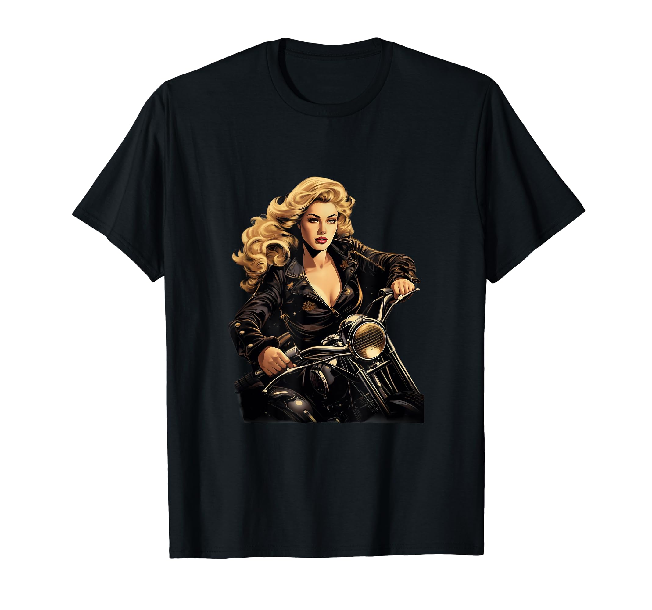 Pinup Biker 1940S Motorcycle Riding T-Shirt - Novelty Apparel for Adults - T-Shirt, Sweatshirt, Hoodie