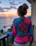 Southern Attitude Tortuga Moon Mermaid Anchor Tie Dye - Adult & Kids T-Shirts, Sweatshirts & Hoodies apparel design preview 1
