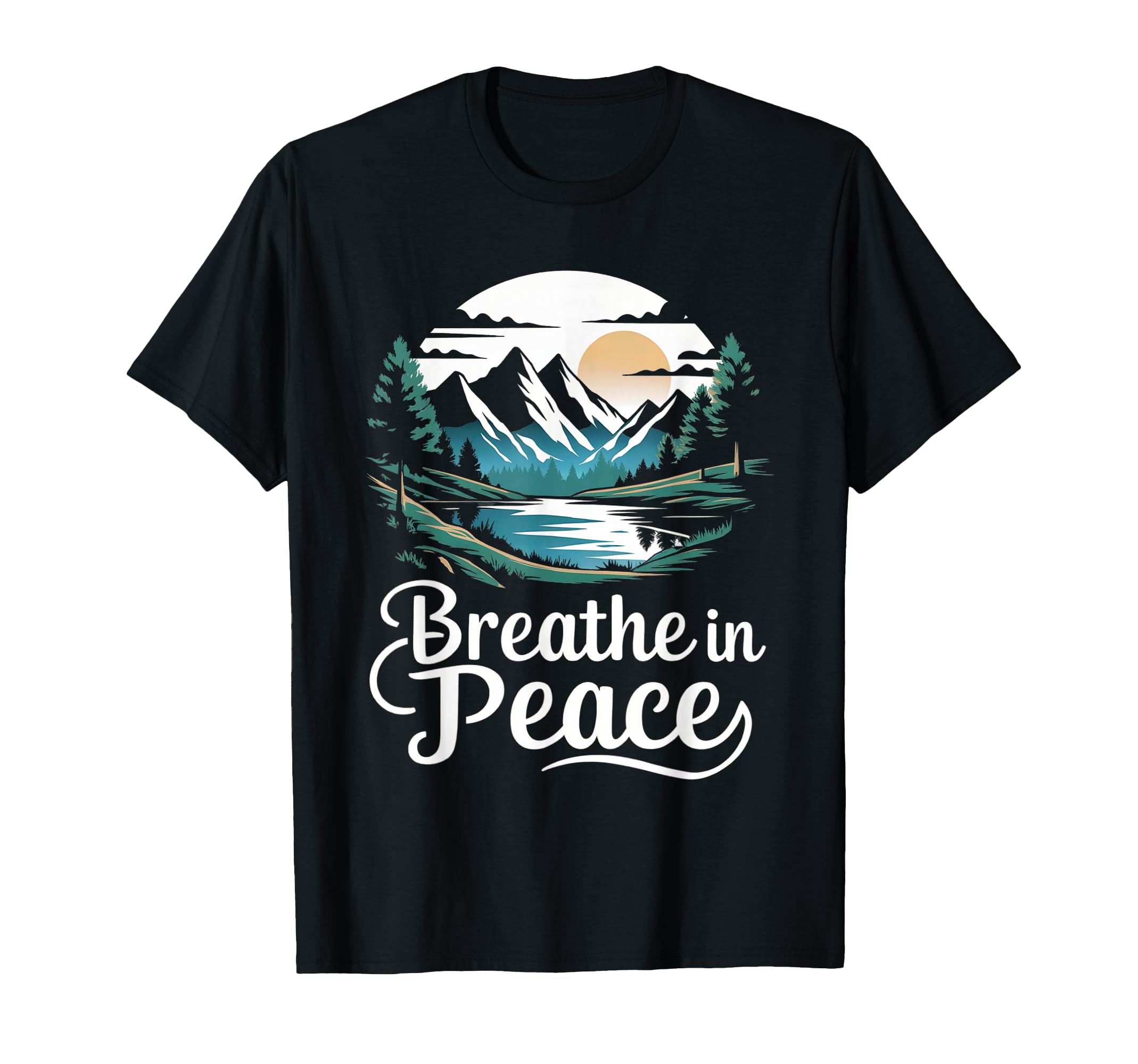 Breathe Peace Mindfulness Meditation T-Shirt - Custom Art Print Unisex - T-Shirt, Sweatshirt, Hoodie