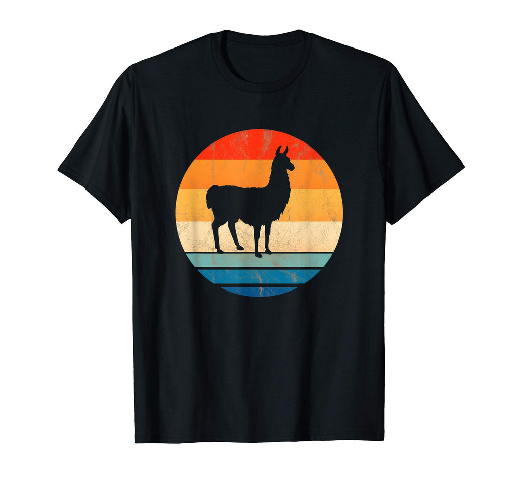 Alpaca Lovers 70S Sunset Silhouette T-Shirt - Aesthetic Graphic Men Women - T-Shirt, Sweatshirt, Hoodie