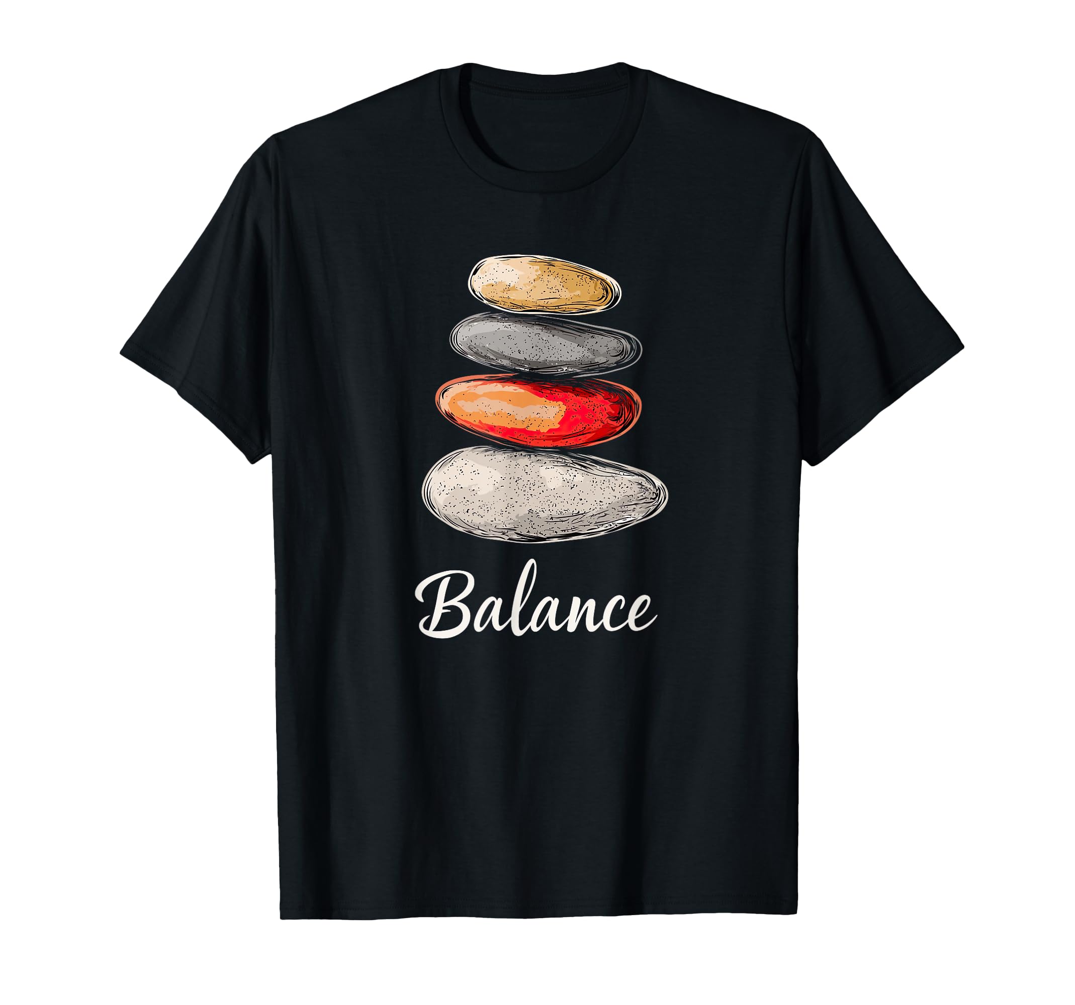 Zen Balancing Stones Art Mindfulness T-Shirt - Aesthetic Graphic Men Women - T-Shirt, Sweatshirt, Hoodie