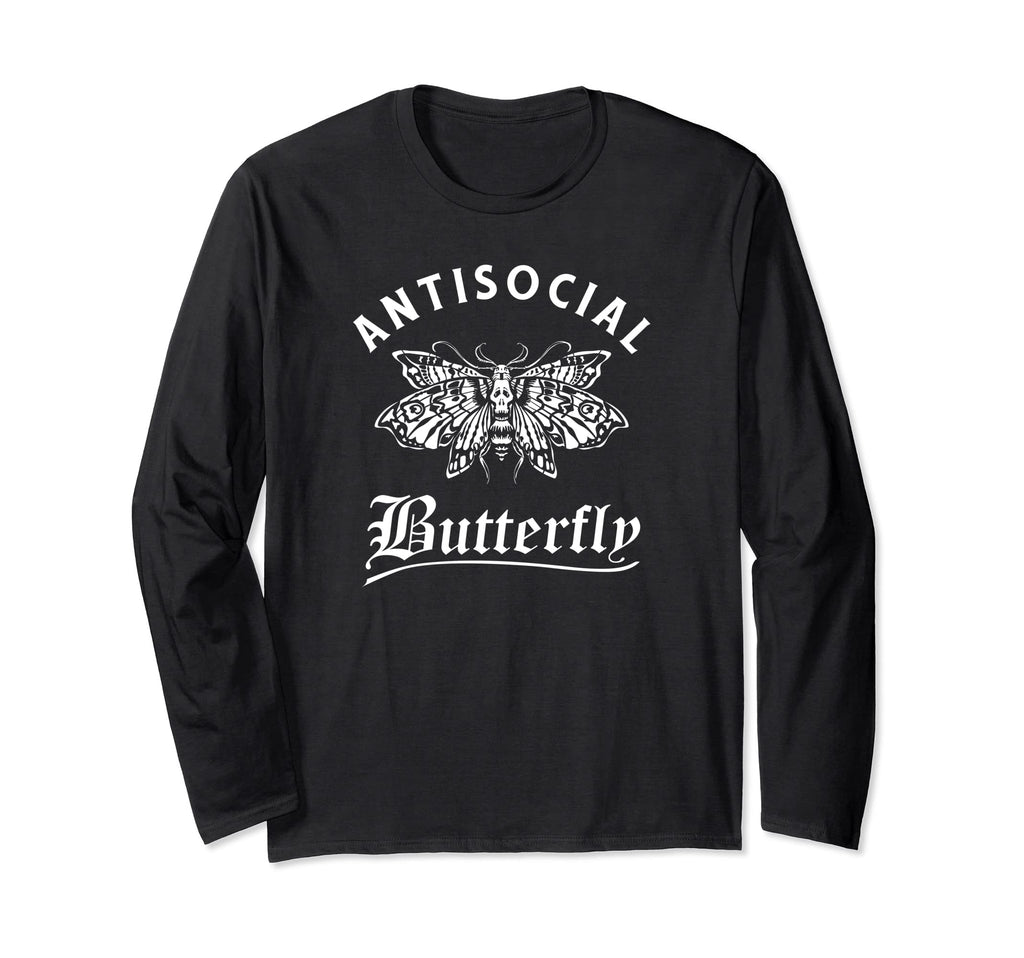 Antisocial Butterfly Grunge Fairycore T-Shirt - Novelty Apparel for Adults - T-Shirt, Sweatshirt, Hoodie