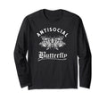 Antisocial Butterfly Grunge Fairycore T-Shirt - Novelty Apparel for Adults - T-Shirt, Sweatshirt, Hoodie
