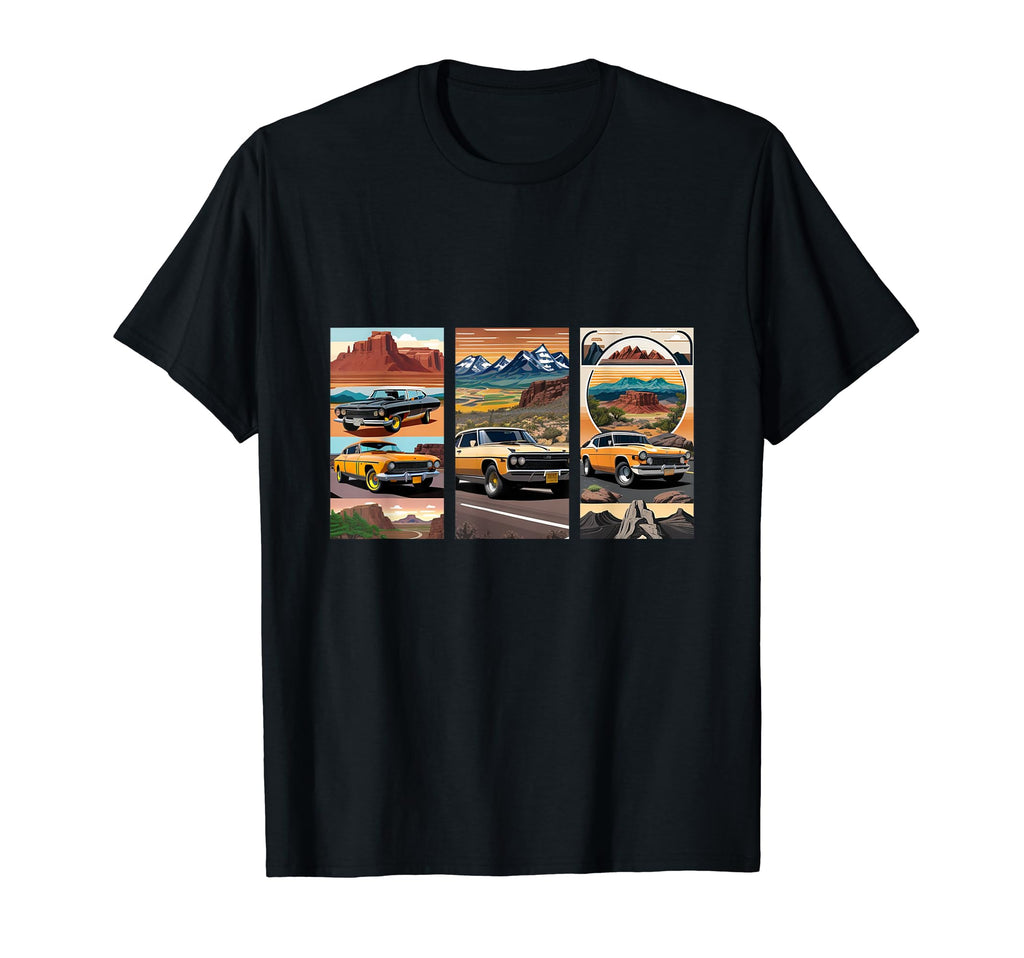 All American Auto Icons T-Shirt - Trendy Graphic Men Women - T-Shirt, Sweatshirt, Hoodie