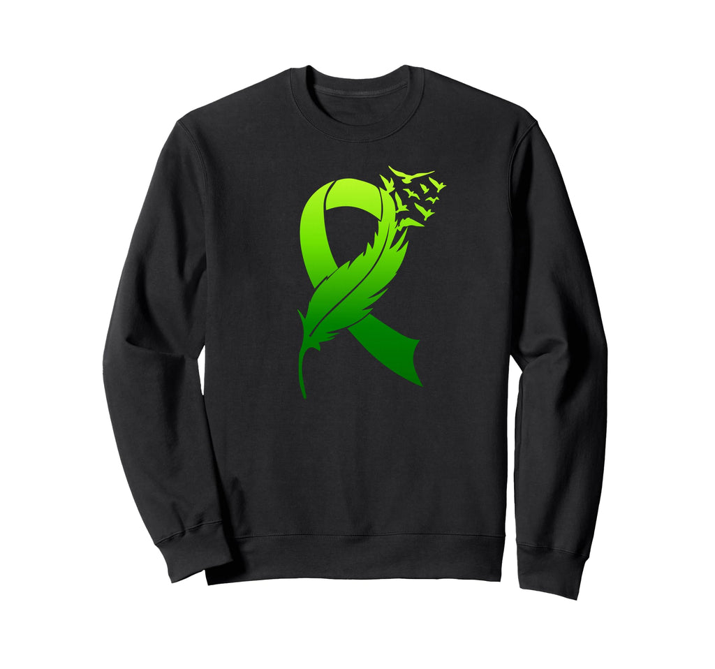 Mental Health Green Bow Birds Sweatshirt - Fun Novelty Design Men Women - T-Shirt, Sweatshirt, Hoodie