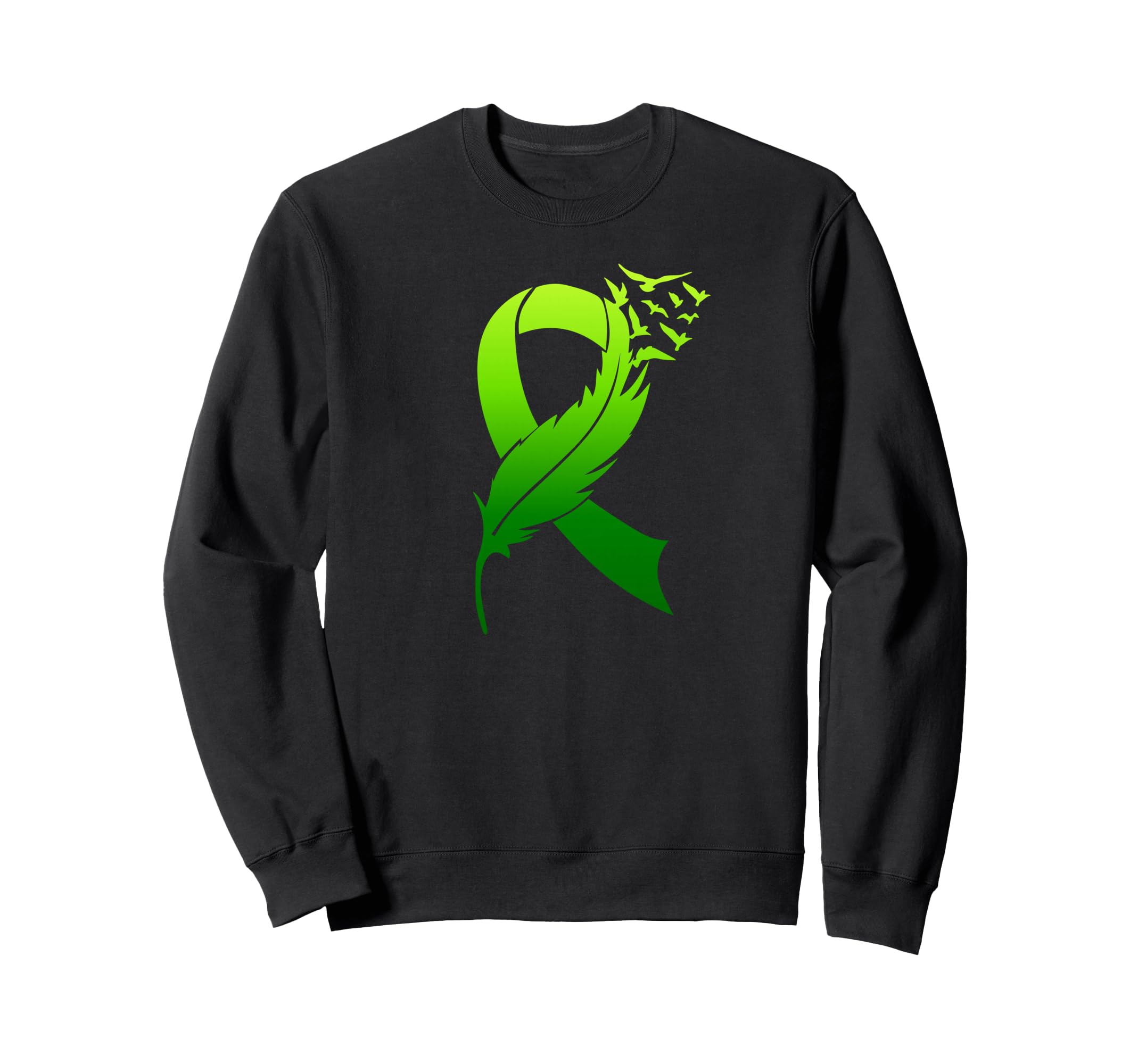 Mental Health Green Bow Birds Sweatshirt - Fun Novelty Design Men Women - T-Shirt, Sweatshirt, Hoodie