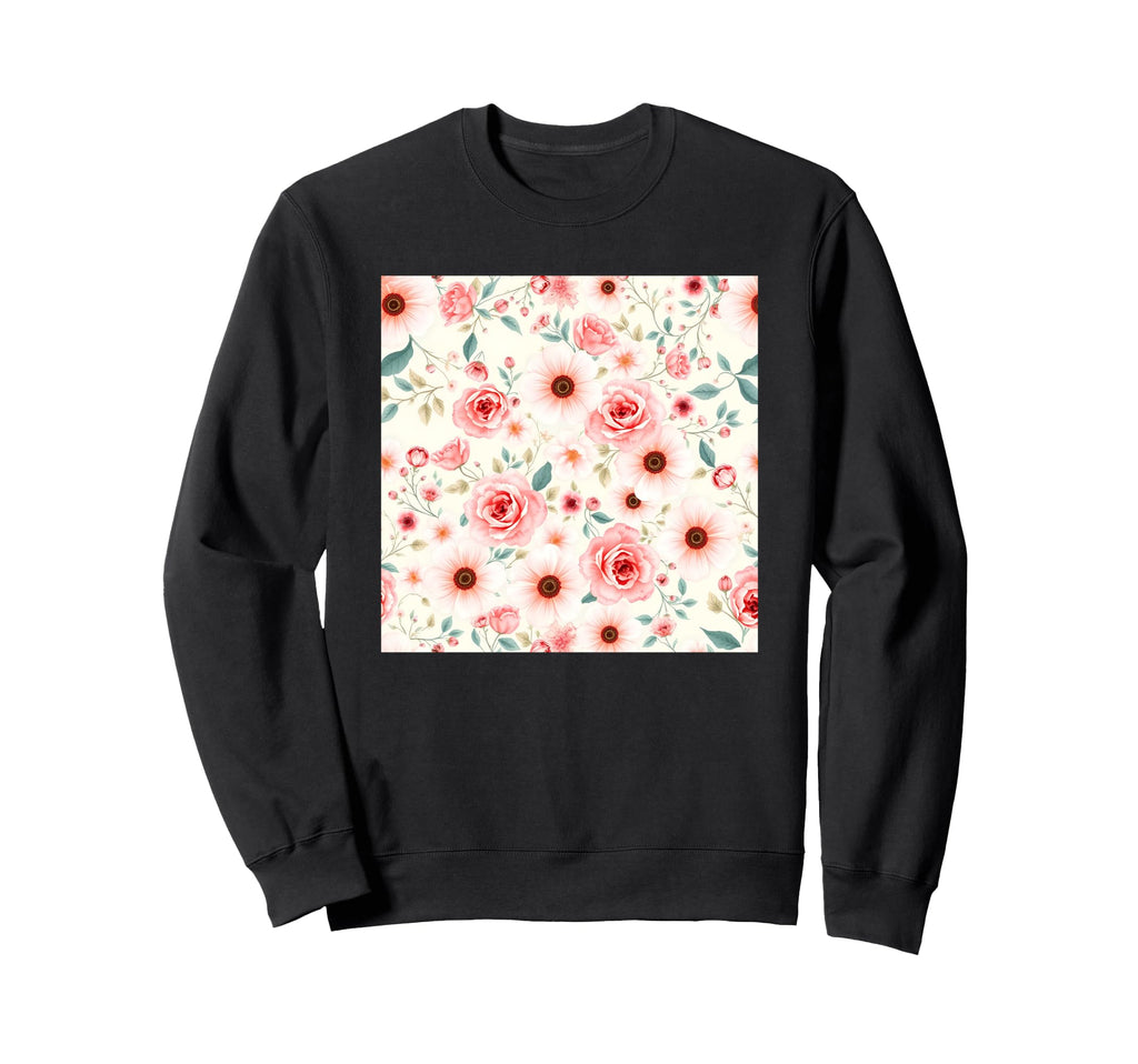 Floral Watercolor Art Vibes Sweatshirt - Minimalist Print Unisex - T-Shirt, Sweatshirt, Hoodie