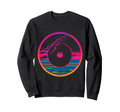 Vinyl Record Vaporwave Sweatshirt - Casual Everyday Wear for Adults - T-Shirt, Sweatshirt, Hoodie