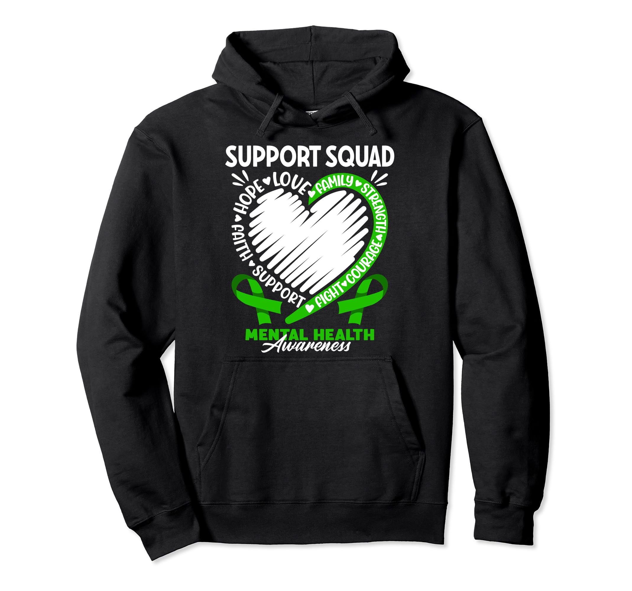 Support Awareness Squad I Depression Hoodie - Unique Graphic Men Women - T-Shirt, Sweatshirt, Hoodie