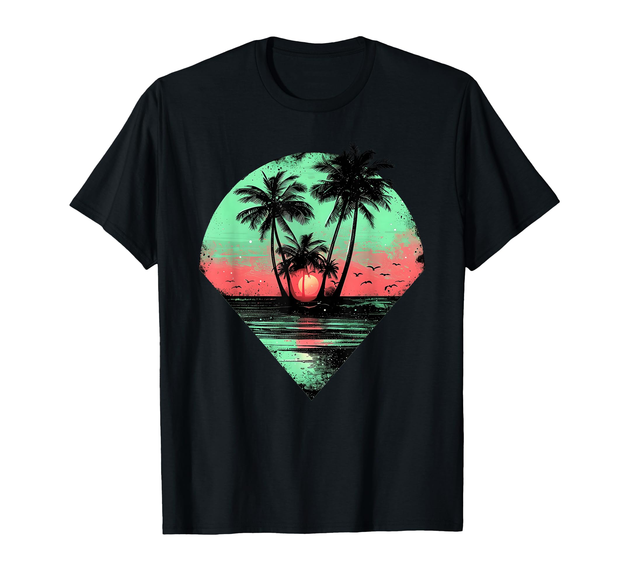 1980S 1990S Retrowave Palm Trees T-Shirt - Trendy Graphic for Adults - T-Shirt, Sweatshirt, Hoodie