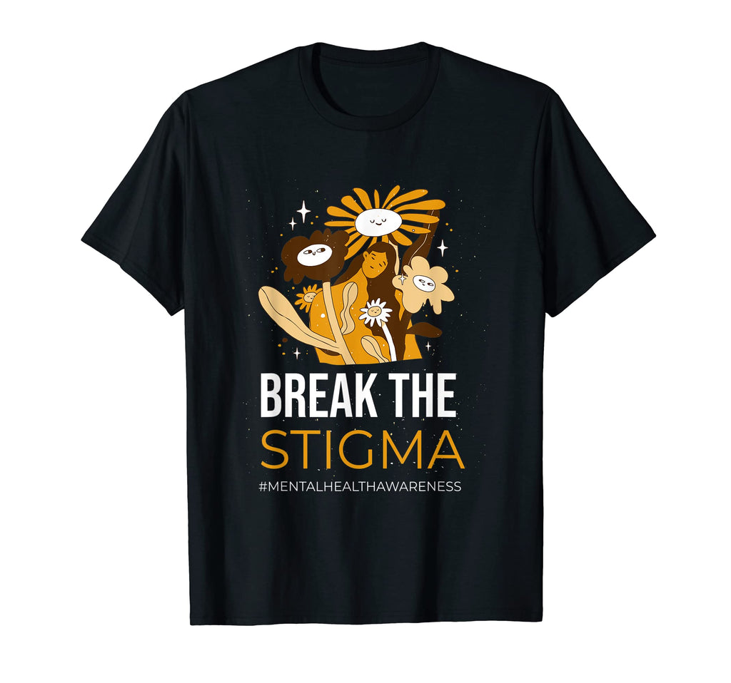 Break Stigma Mental Health Awareness T-Shirt - Graphic Print for Adults - T-Shirt, Sweatshirt, Hoodie