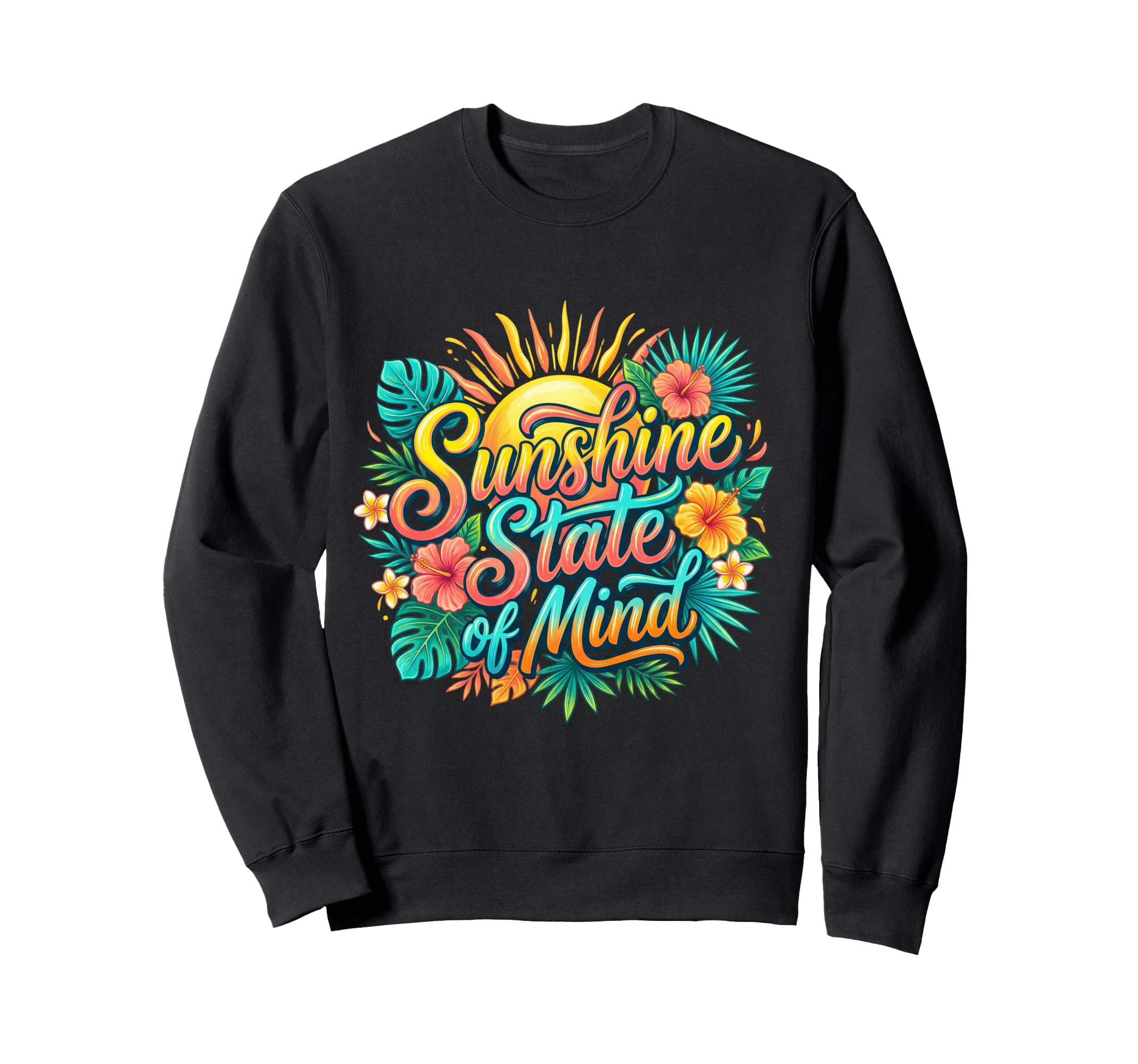 Sunshine State Mind Tropical Summer Sweatshirt - Aesthetic Graphic Unisex - T-Shirt, Sweatshirt, Hoodie