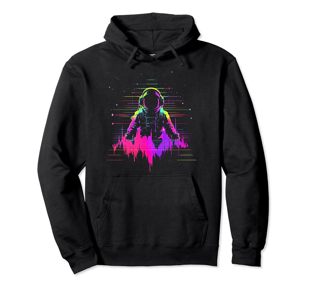 Synthwave Astronaut Cyberpunk 80S Sci Fi Hoodie - Graphic Print Men Women - T-Shirt, Sweatshirt, Hoodie