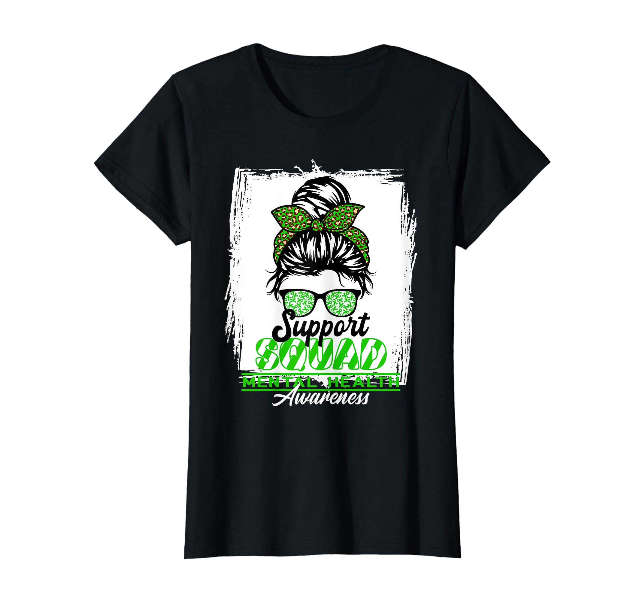 Womens Messy Bun Support Awareness T-Shirt - Streetwear Style Men Women - T-Shirt, Sweatshirt, Hoodie