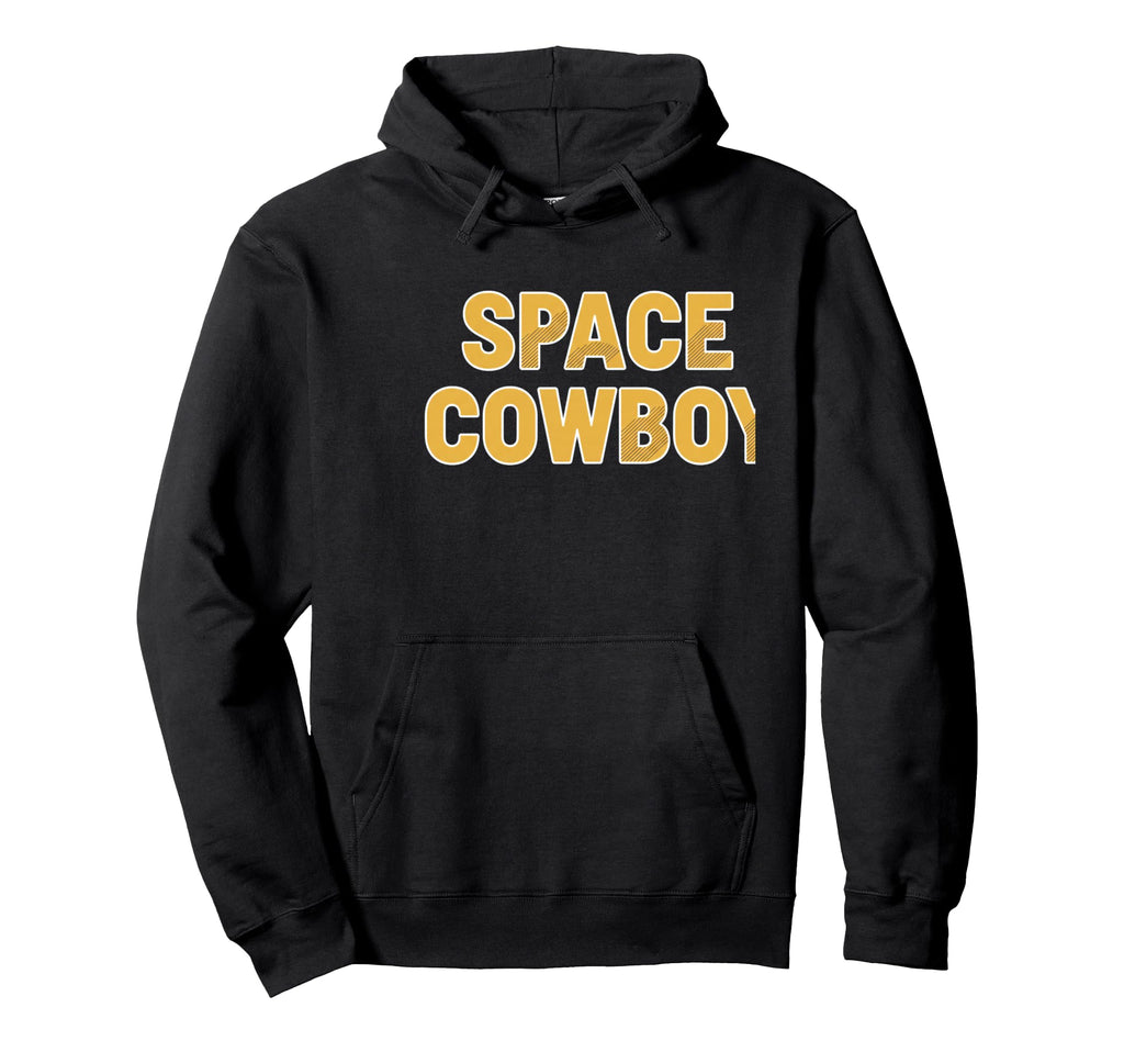 Space Cowboy Western Typography Hoodie - Novelty Apparel Men Women - T-Shirt, Sweatshirt, Hoodie