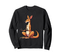 Meditation Kangaroo Yoga Pose Relaxing Sweatshirt - Trendy Graphic Unisex - T-Shirt, Sweatshirt, Hoodie