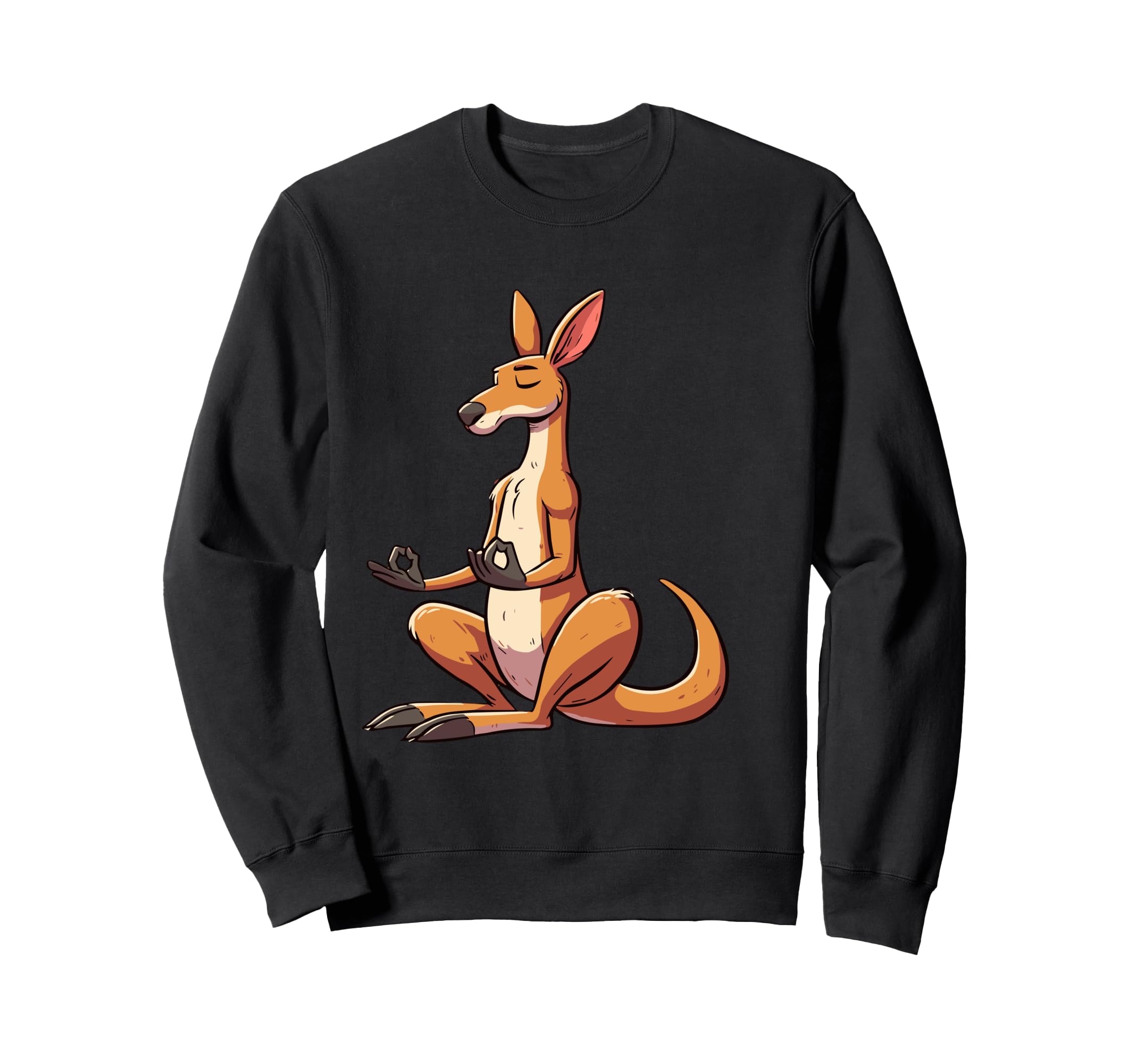 Meditation Kangaroo Yoga Pose Relaxing Sweatshirt - Trendy Graphic Unisex - T-Shirt, Sweatshirt, Hoodie