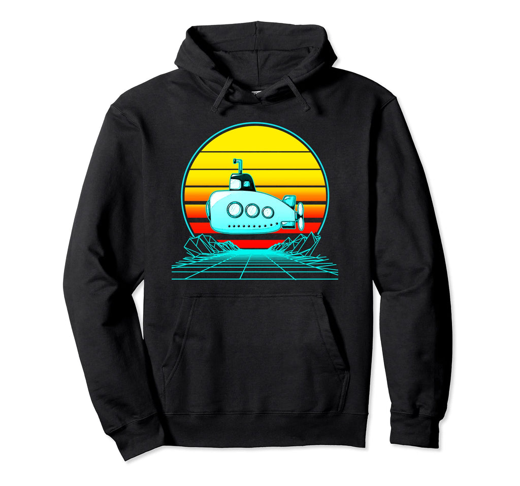 Sunset Submarine Hoodie - Streetwear Style for Adults - T-Shirt, Sweatshirt, Hoodie