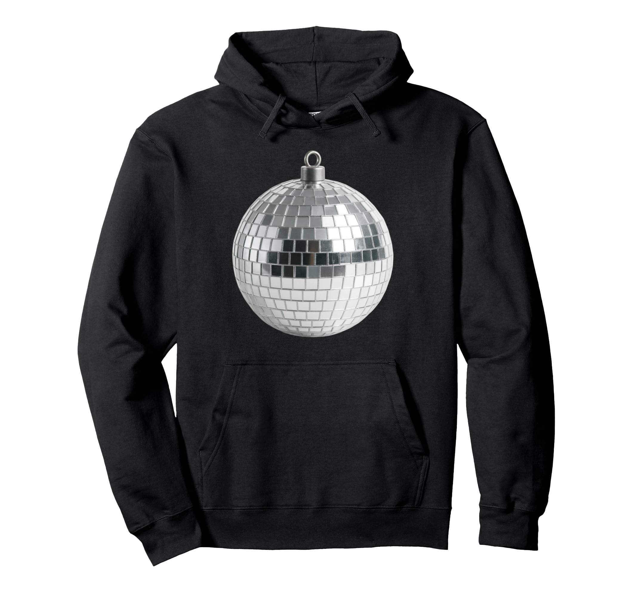 Silver Disco Ball Minimal Dancecore Hoodie - Trendy Graphic Men Women - T-Shirt, Sweatshirt, Hoodie