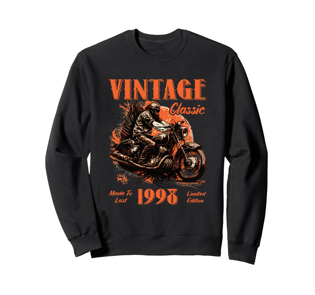 1998 Birthday Motorcycle Sweatshirt - Custom Art Print Men Women - T-Shirt, Sweatshirt, Hoodie