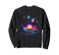 Vaporwave Solar System 80S Sweatshirt - Fun Novelty Design Unisex - T-Shirt, Sweatshirt, Hoodie