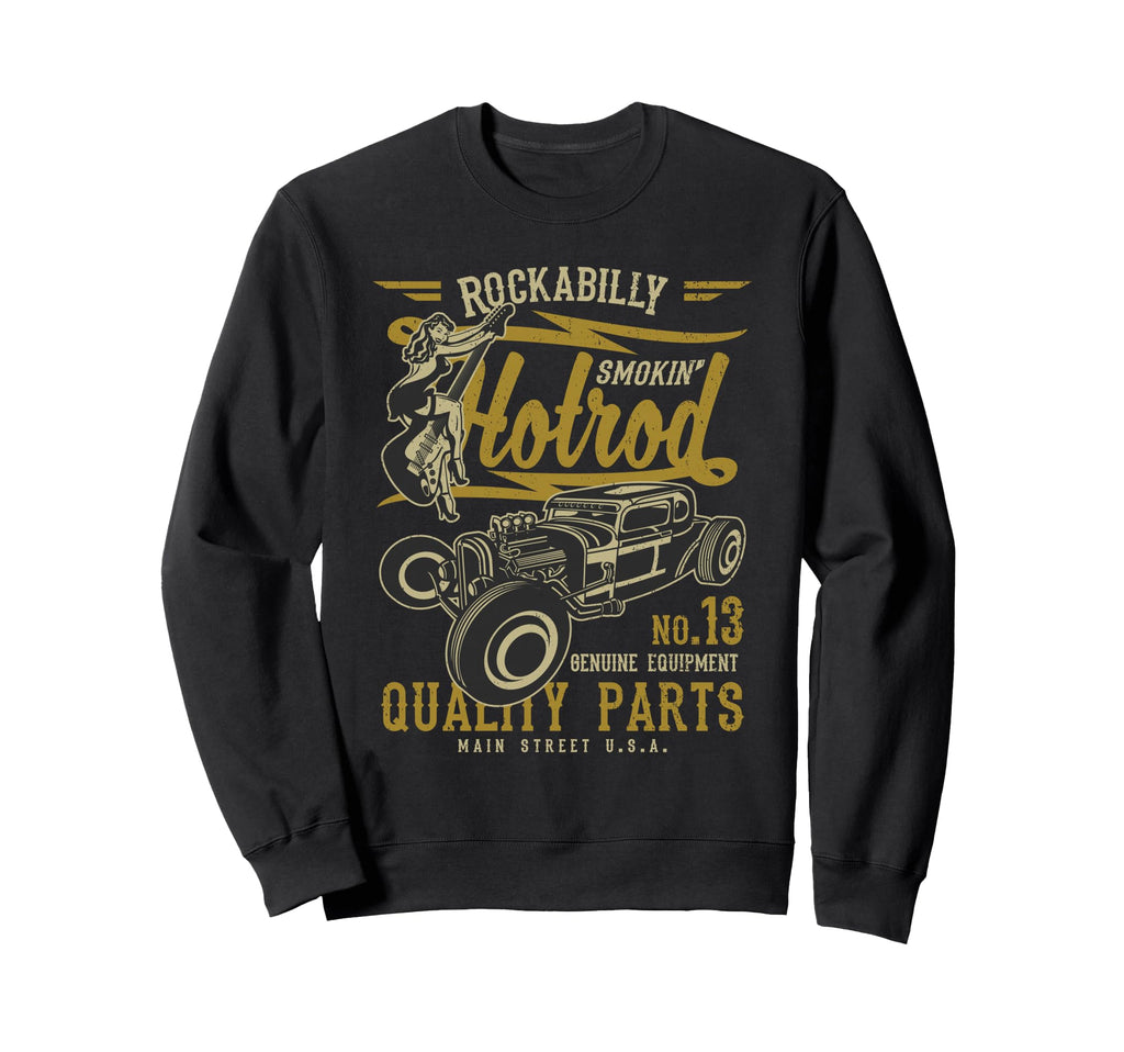 Hotrod Distressed Sweatshirt - Graphic Print Unisex - T-Shirt, Sweatshirt, Hoodie
