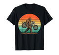 Bigfoot Motorcycle Sasquatch Biker T-Shirt - Minimalist Print Unisex - T-Shirt, Sweatshirt, Hoodie
