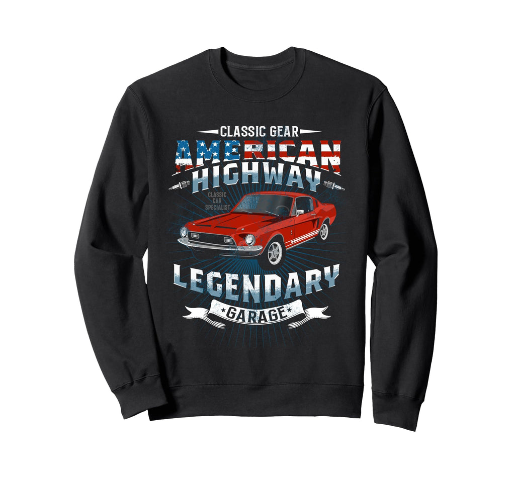 American Car Muscle Legendary Sweatshirt - Casual Everyday Wear Unisex - T-Shirt, Sweatshirt, Hoodie