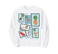 Tropical Summer Stamp Collage Sweatshirt - Minimalist Print Men Women - T-Shirt, Sweatshirt, Hoodie