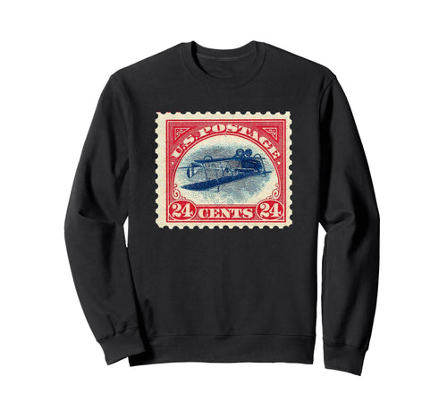 1900S Upside Down Jenny Postage Stamp Sweatshirt - Unique Graphic Unisex - T-Shirt, Sweatshirt, Hoodie