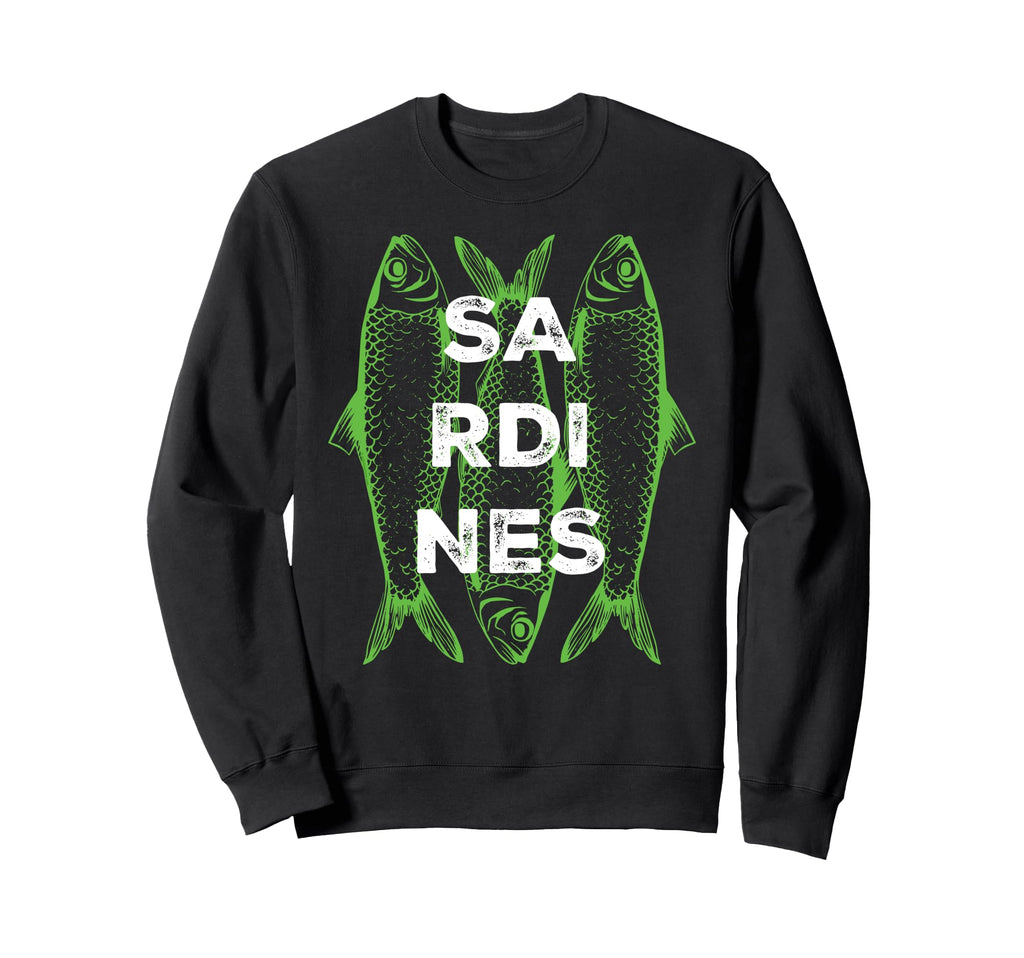 Sardines Illustration Trio Sweatshirt - Novelty Apparel for Adults - T-Shirt, Sweatshirt, Hoodie