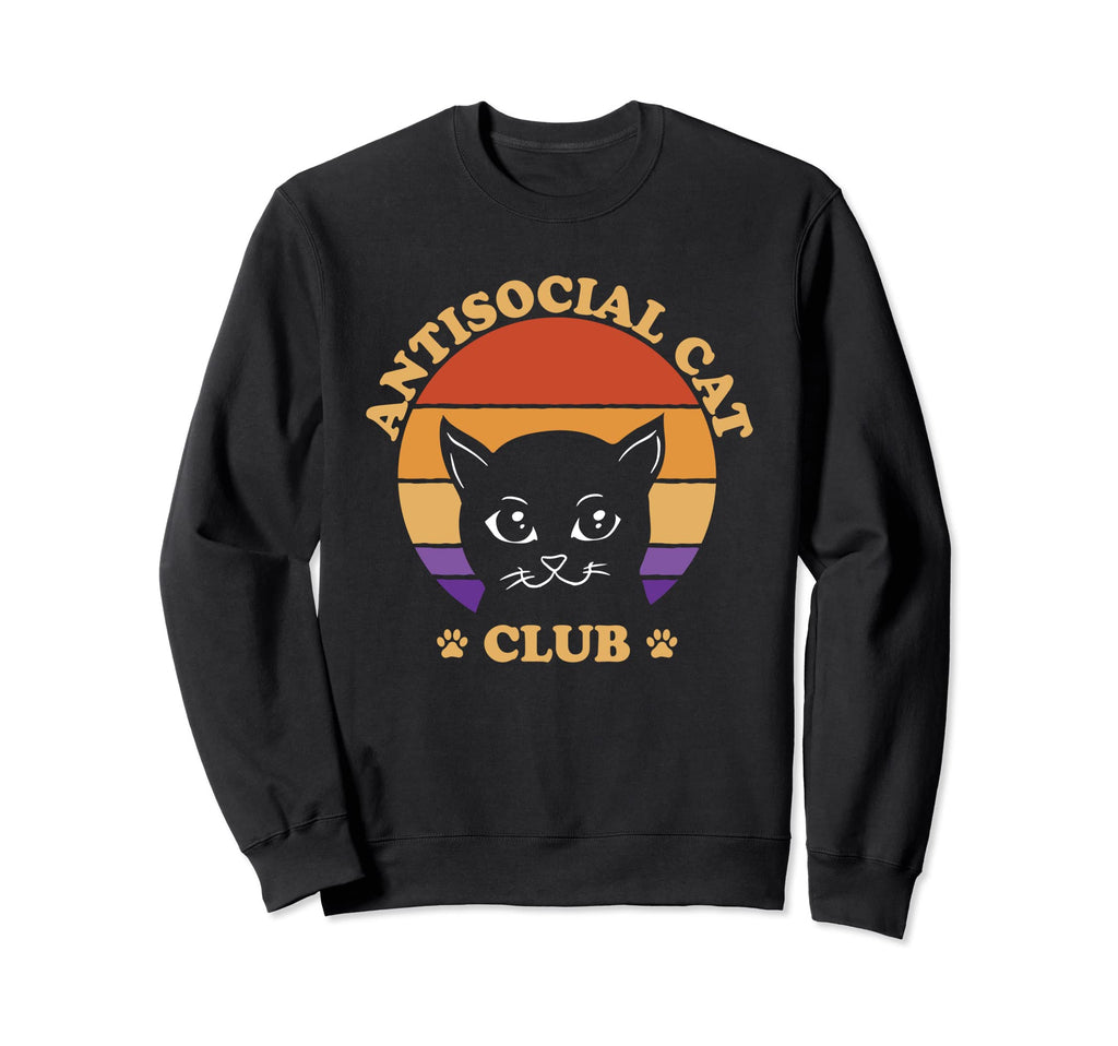 Antisocial Cat Club Introvert Cat Sweatshirt - Streetwear Style Men Women - T-Shirt, Sweatshirt, Hoodie