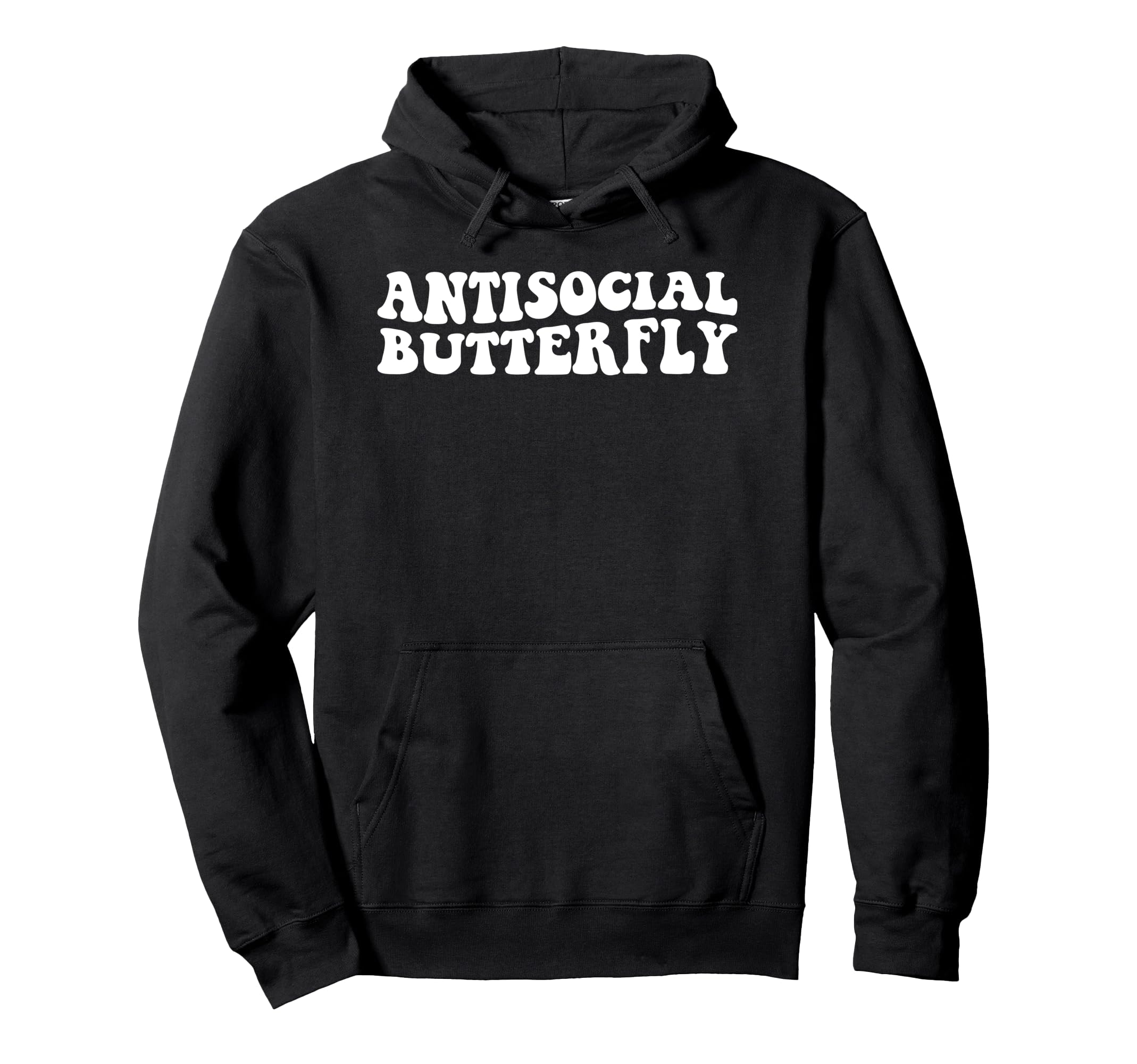 Antisocial Butterfly Funny Hoodie - Custom Art Print for Adults - T-Shirt, Sweatshirt, Hoodie
