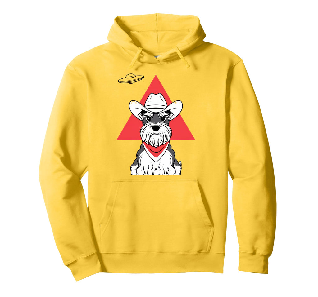 Schnauzer Schnauzer Ufo Western Hoodie - Streetwear Style Men Women - T-Shirt, Sweatshirt, Hoodie