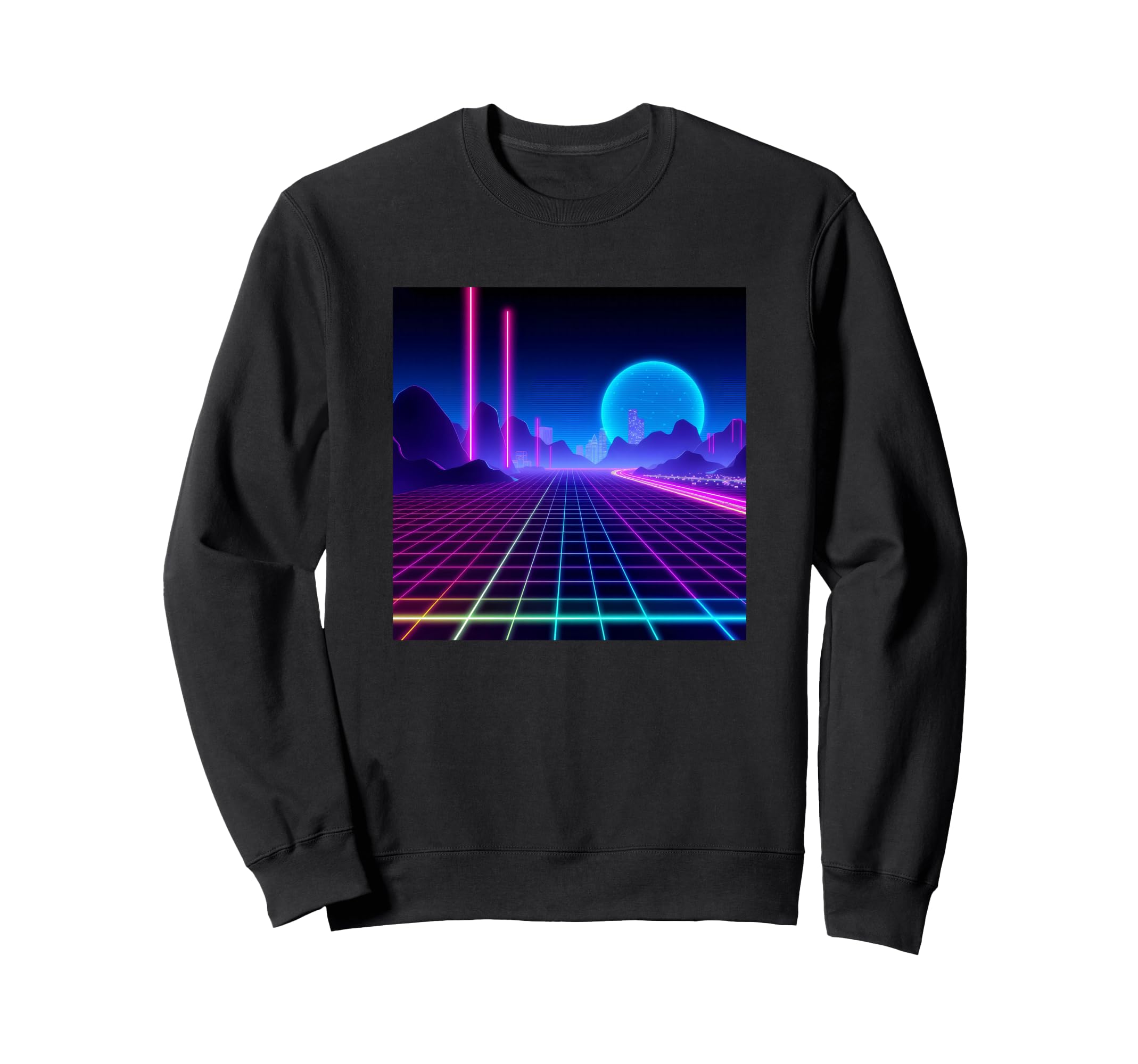Vaporwave Aesthetic Synthwave Sweatshirt - Minimalist Print Unisex - T-Shirt, Sweatshirt, Hoodie