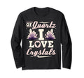 Quartz I Love Crystals Healing Gemstone T-Shirt - Graphic Print Men Women - T-Shirt, Sweatshirt, Hoodie