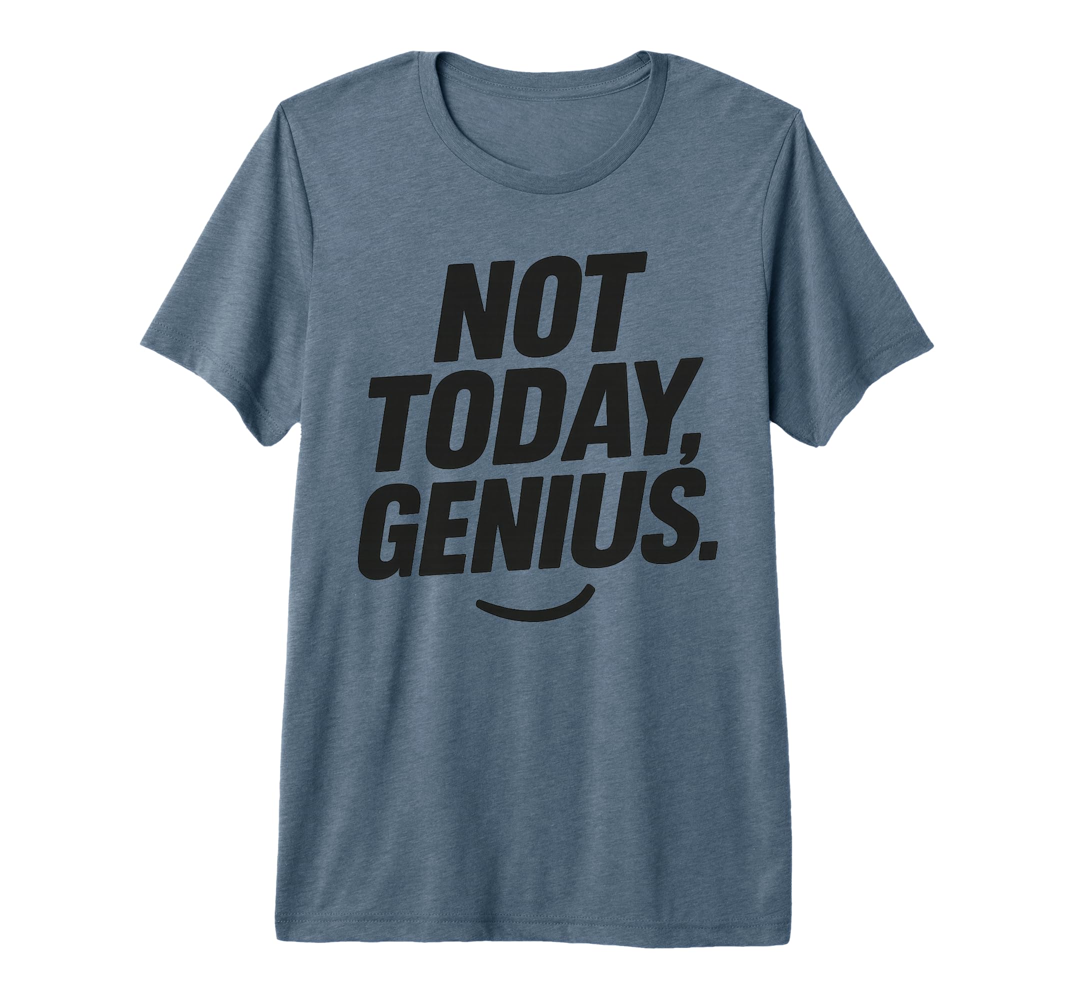 Funny Sarcastic Not Today Genius Chronic T-Shirt - Minimalist Print Unisex - T-Shirt, Sweatshirt, Hoodie