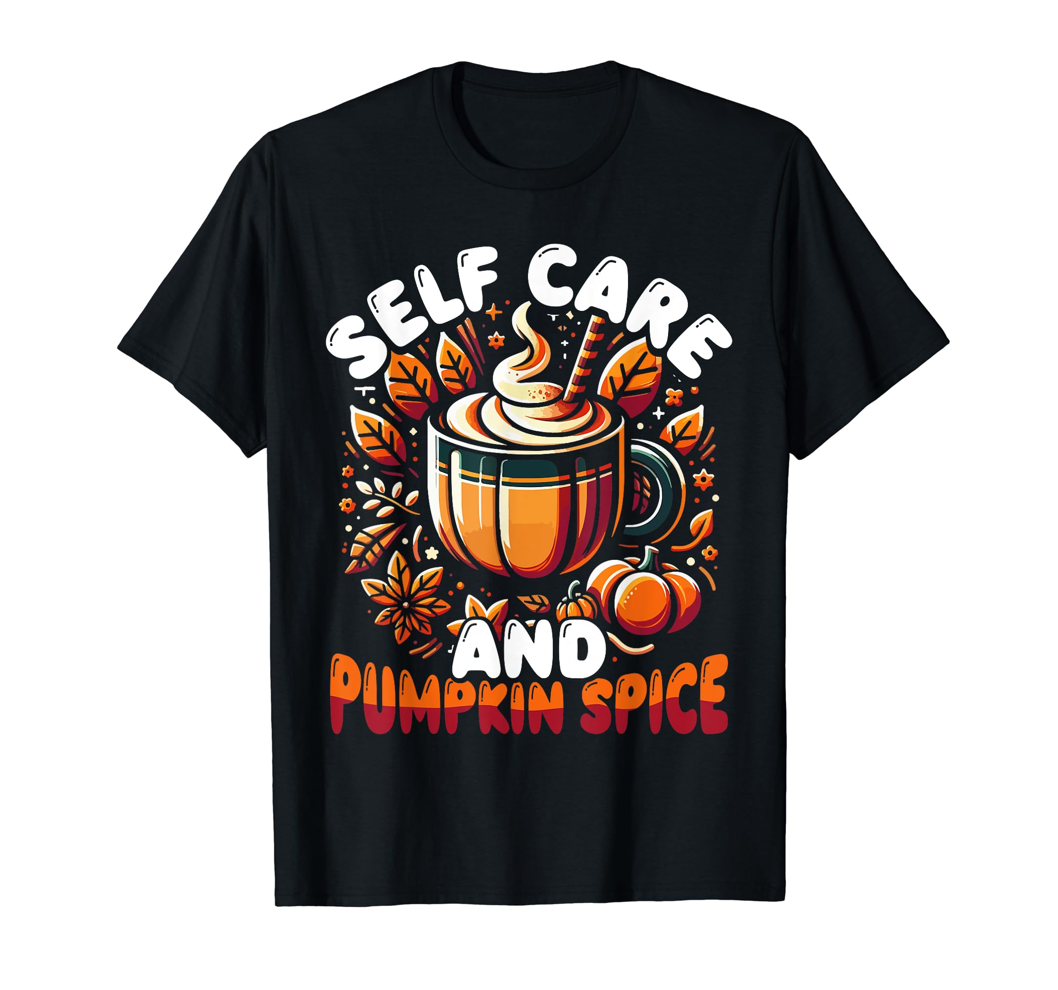 Autumn Fall Aesthetic Pumpkin T-Shirt - Fun Novelty Design for Adults - T-Shirt, Sweatshirt, Hoodie