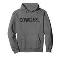 Iconic Cowgirl Western Country Rodeo Black Hoodie - Trendy Graphic Unisex - T-Shirt, Sweatshirt, Hoodie